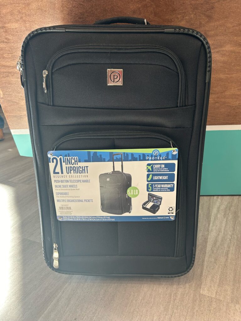 21 inch upright luggage.
$39.99